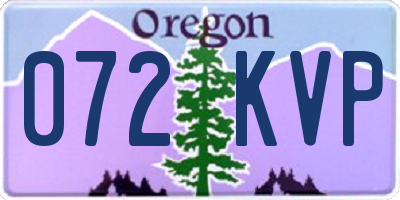 OR license plate 072KVP