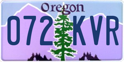 OR license plate 072KVR