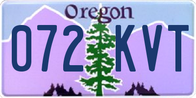 OR license plate 072KVT
