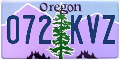 OR license plate 072KVZ