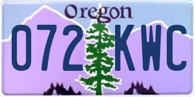 OR license plate 072KWC