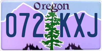 OR license plate 072KXJ