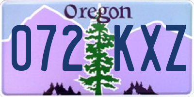 OR license plate 072KXZ