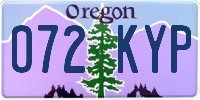 OR license plate 072KYP