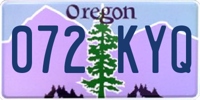 OR license plate 072KYQ