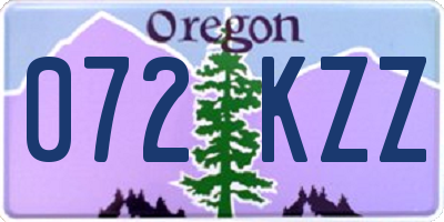 OR license plate 072KZZ