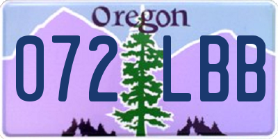 OR license plate 072LBB