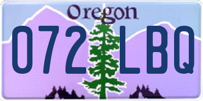 OR license plate 072LBQ