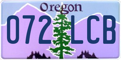 OR license plate 072LCB