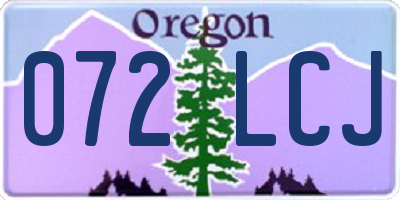 OR license plate 072LCJ