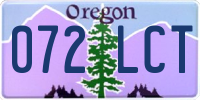 OR license plate 072LCT