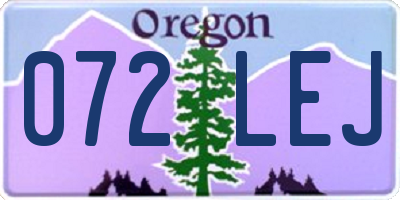 OR license plate 072LEJ