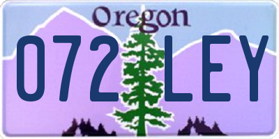 OR license plate 072LEY