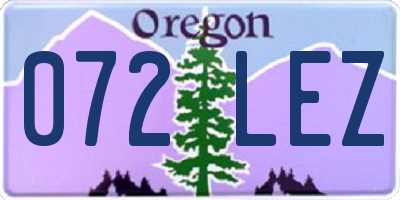 OR license plate 072LEZ