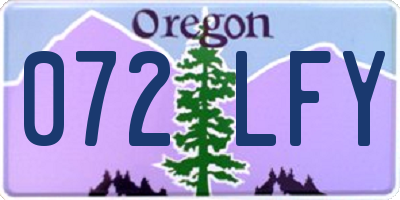 OR license plate 072LFY