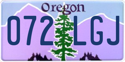 OR license plate 072LGJ