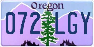OR license plate 072LGY