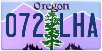 OR license plate 072LHA