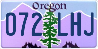 OR license plate 072LHJ