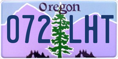 OR license plate 072LHT