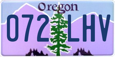 OR license plate 072LHV