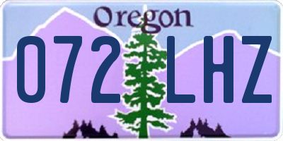 OR license plate 072LHZ