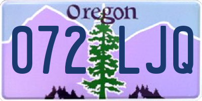 OR license plate 072LJQ