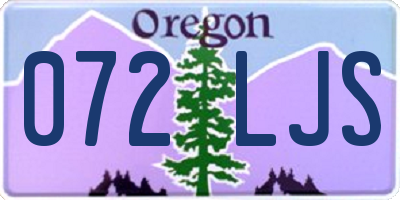 OR license plate 072LJS