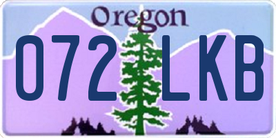 OR license plate 072LKB