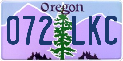 OR license plate 072LKC