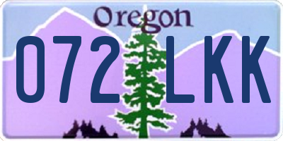 OR license plate 072LKK