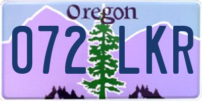 OR license plate 072LKR