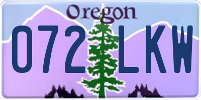 OR license plate 072LKW