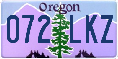 OR license plate 072LKZ