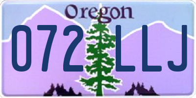 OR license plate 072LLJ