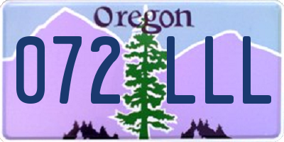 OR license plate 072LLL