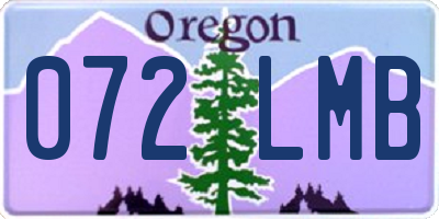OR license plate 072LMB
