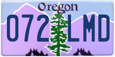 OR license plate 072LMD