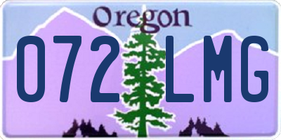 OR license plate 072LMG