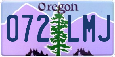 OR license plate 072LMJ