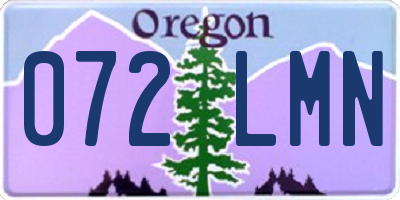 OR license plate 072LMN