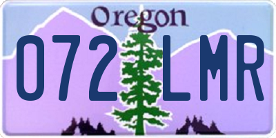 OR license plate 072LMR