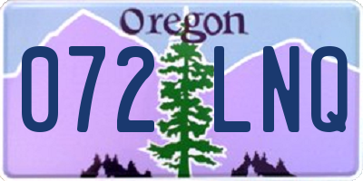 OR license plate 072LNQ