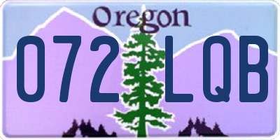 OR license plate 072LQB