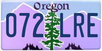 OR license plate 072LRE