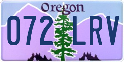 OR license plate 072LRV