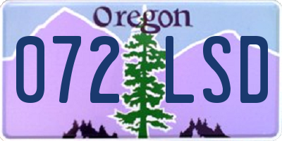 OR license plate 072LSD