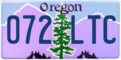 OR license plate 072LTC