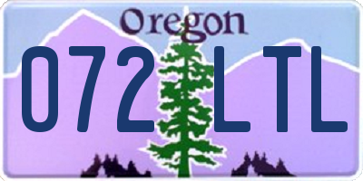 OR license plate 072LTL