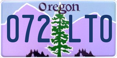 OR license plate 072LTO